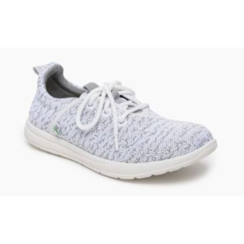 Minnetonka Eco Anew Sneaker Size 10 Men's EU 43 White Fabric Lace Up EUC Box